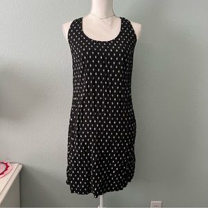 Old Navy Black Patterned Racerback Dress S